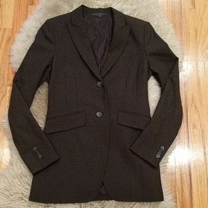 Theory chocolate brown blazer